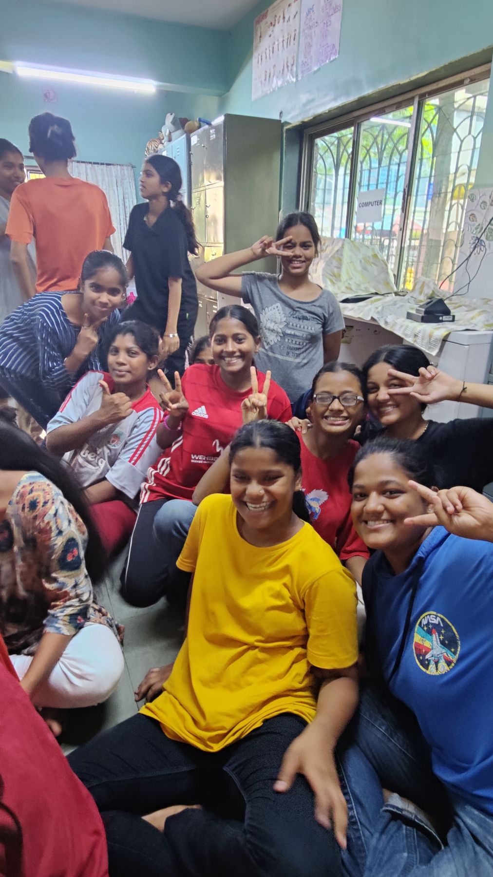 Girls smiling after a session